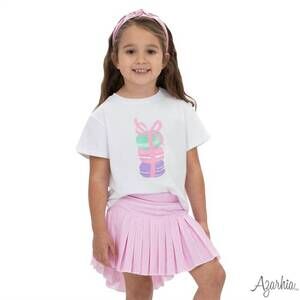 NEW AZARHIA girls macaroon boxy tee in white